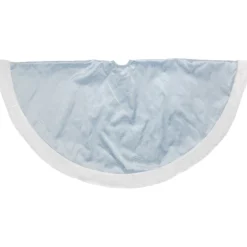 48 Inch And Smaller*Northlight 48-Inch Sheer Blue Organza With Glitter Christmas Tree Skirt