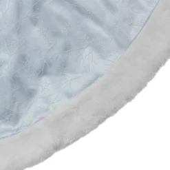 48 Inch And Smaller*Northlight 48-Inch Sheer Blue Organza With Glitter Christmas Tree Skirt