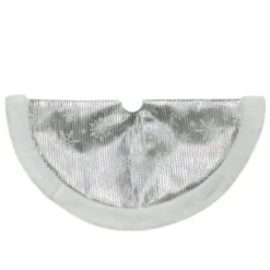48 Inch And Smaller*Northlight 20-Inch Silver And White Metallic Snowflake Mini Christmas Tree Skirt