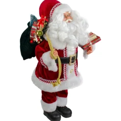 Santa Figures*Northlight 18-Inch Standing Curly Beard Santa Christmas Figure With Presents