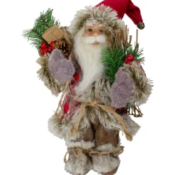 Santa Figures*Northlight 12-Inch Standing Outdoor Santa Christmas Figure With Fur Boots And Presents