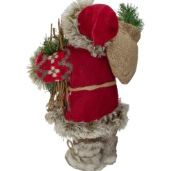 Santa Figures*Northlight 12-Inch Standing Outdoor Santa Christmas Figure With Fur Boots And Presents