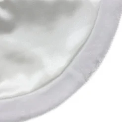 48 Inch And Smaller*Northlight 20-Inch White Satin Mini Christmas Tree Skirt With A Faux Fur Border