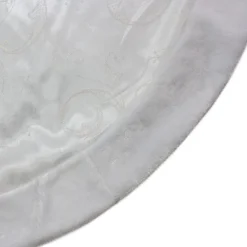 48 Inch And Smaller*Northlight 48-Inch White Sheer Organza With Faux Fur Trim Christmas Tree Skirt