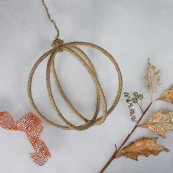 Allstate Balls>Jute Wrapped Christmas Hanging Ornament 19" (480Mm)