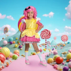 Rubies Lalaloopsy Deluxe Crumbs Sugar Cookie Girl Child Halloween Costume Medium 8-10
