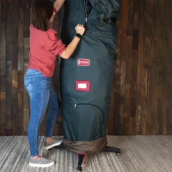 Decoration Storage*Northlight Large Adjustable Upright Christmas Tree Protective Storage Bag W/ 2 Way Rolling - Hold Up To 9' Trees
