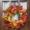 Northlight Leaves And Berries Artificial Fall Harvest Wreath - 20-Inch, Unlit