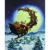 Wall & Door Decorations*Northlight Led Back Lit Flying Santa Claus And Sleigh Christmas Wall Art 19.75" X 15.75"