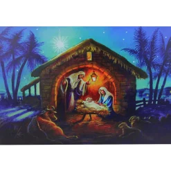 Wall & Door Decorations*Northlight Led Fiber Optic Lighted Nativity Scene Christmas Wall Art 15.75" X 23.5"