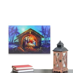 Wall & Door Decorations*Northlight Led Fiber Optic Lighted Nativity Scene Christmas Wall Art 15.75