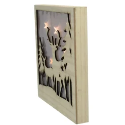 Signs & Plaques*Northlight Led Lighted Buck And Doe Silhouette Wood Christmas Wall Plaque