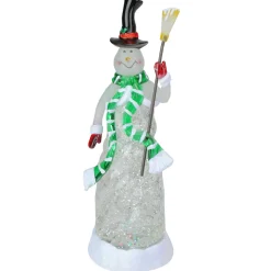 Snow Globes*Northlight Led Lighted Color Changing Snowman Christmas Glittering Snow Dome 11"