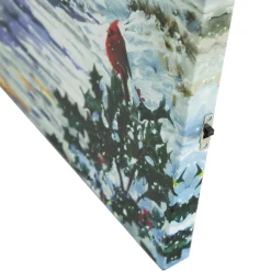 Signs & Plaques*Northlight Led Lighted Fiber Optic Snowy Christmas Village Canvas Wall Art 11.75