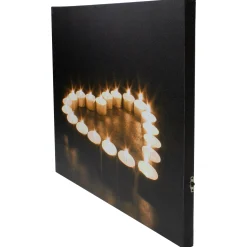 Northlight Led Lighted Flickering Heart-Shaped Candles Canvas Wall Art 15.75