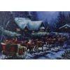 Wall & Door Decorations*Northlight Led Lighted Santa Claus In Sleigh Christmas Canvas Wall Art 15.75" X 23.5"