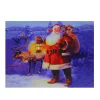 Signs & Plaques*Northlight Led Lighted Santa Claus With Reindeer Christmas Canvas Wall Art 11.75" X 15.75"