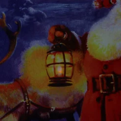 Signs & Plaques*Northlight Led Lighted Santa Claus With Reindeer Christmas Canvas Wall Art 11.75