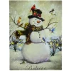 Signs & Plaques*Northlight Led Lighted Snowman And Bird Friends Christmas Canvas Wall Art 15.75" X 11.75"