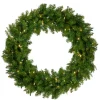 Pre-Lit Wreaths*Northlight Lighted Northern Pine Artificial Christmas Wreath - 36 Inch, Warm Clear Led Lights