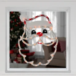 Window Decorations*Northlight Lighted Santa Claus Christmas Window Silhouette - 17.5 Inch