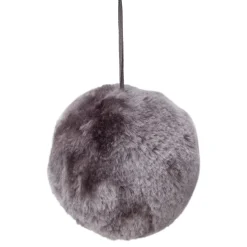Northlight Balls>Lilac Gray Fuzzy Fur Hanging Christmas Ball Ornament 3.5" (90Mm)