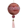 Northlight Balls>Maroon And Pink Lace Shatterproof Christmas Ball Ornament 4" (100Mm)