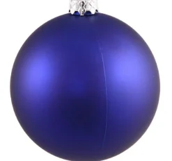Vickerman Shatterproof>Matte Cobalt Blue Shatterproof Christmas Ball Ornament 2.75" (70Mm)