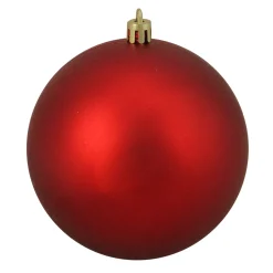 Northlight Shatterproof>Matte Red Shatterproof Christmas Ball Ornament 4" (100Mm)