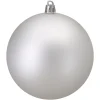 Northlight Shatterproof>Matte Silver Shatterproof Christmas Ball Ornament 4" (100Mm)