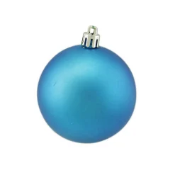Vickerman Shatterproof>Matte Turquoise Blue Shatterproof Christmas Ball Ornament 2.75" (70Mm)