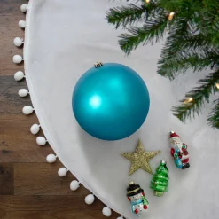 Vickerman Shatterproof>Matte Turquoise Blue Shatterproof Christmas Ball Ornament 2.75" (70Mm)