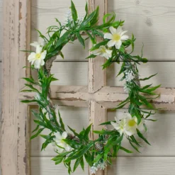 Specialty Wreaths*Northlight Mini Floral And Foliage Spring Wreath, Yellow 9"