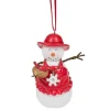 Contemporary Home Living Snowmen>Mrs Snowman With Cardinal Christmas Tree Ornament 3"
