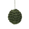Allstate Balls>Olive Green Knit Hanging Shatterproof Christmas Ball Ornament 7" (175Mm)