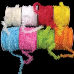 Specialty Garland*The Ribbon People Orange Fuzzy Boa Party Garland 0.75" X 55 Yards