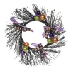Traditional Pine Wreaths*Contemporary Home Living Ornament And Pumpkin Metallic Halloween Twig Wreath, 20-Inch, Unlit