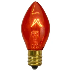 Northlight Pack Of 4 Amber C7 Transparent Christmas Replacement Bulbs