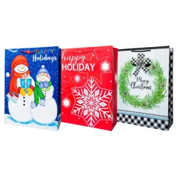 Gift Accessories*Lindy Bowman Pack Of 3 Assorted Large Christmas Gift Bags With Handle
