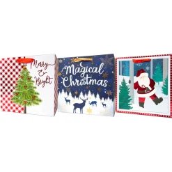 Gift Accessories*Lindy Bowman Pack Of 3 Assorted Medium Christmas Gift Bags With Handle