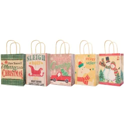 Gift Accessories*Lindy Bowman Pack Of 15 Assorted Medium Christmas Gift Bags With Handle