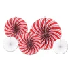 Party Supplies*Beistle Pack Of 60 Assorted Red And White Peppermint Accordion Fans Christmas Decorations