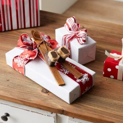 Contemporary Home Living Fashion & Beauty>Pack Of 12 Beige Wood Ski And Boot Ornaments 20"