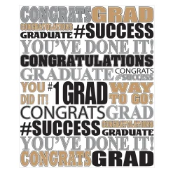 Party Central Pack Of 6 Black And Brown Graduation Photo Wall Decors 6'