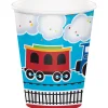 Party Central Pack Of 96 Blue And White "All Aboard" Hot Cold Cups 3.75"