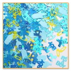 Beistle Pack Of 6 Blue And Yellow "It's A Boy" Baby Shower Confetti Bags 0.5 Oz.