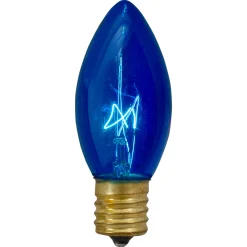 Northlight Pack Of 4 Blue C9 Transparent Christmas Replacement Bulbs