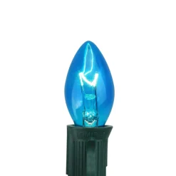 Northlight Pack Of 25 Blue Transparent C7 Christmas Replacement Bulbs