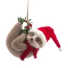 Plush Figures*Contemporary Home Living Pack Of 2 Brown And Red Polyester Sloth Decoration, 12.75"