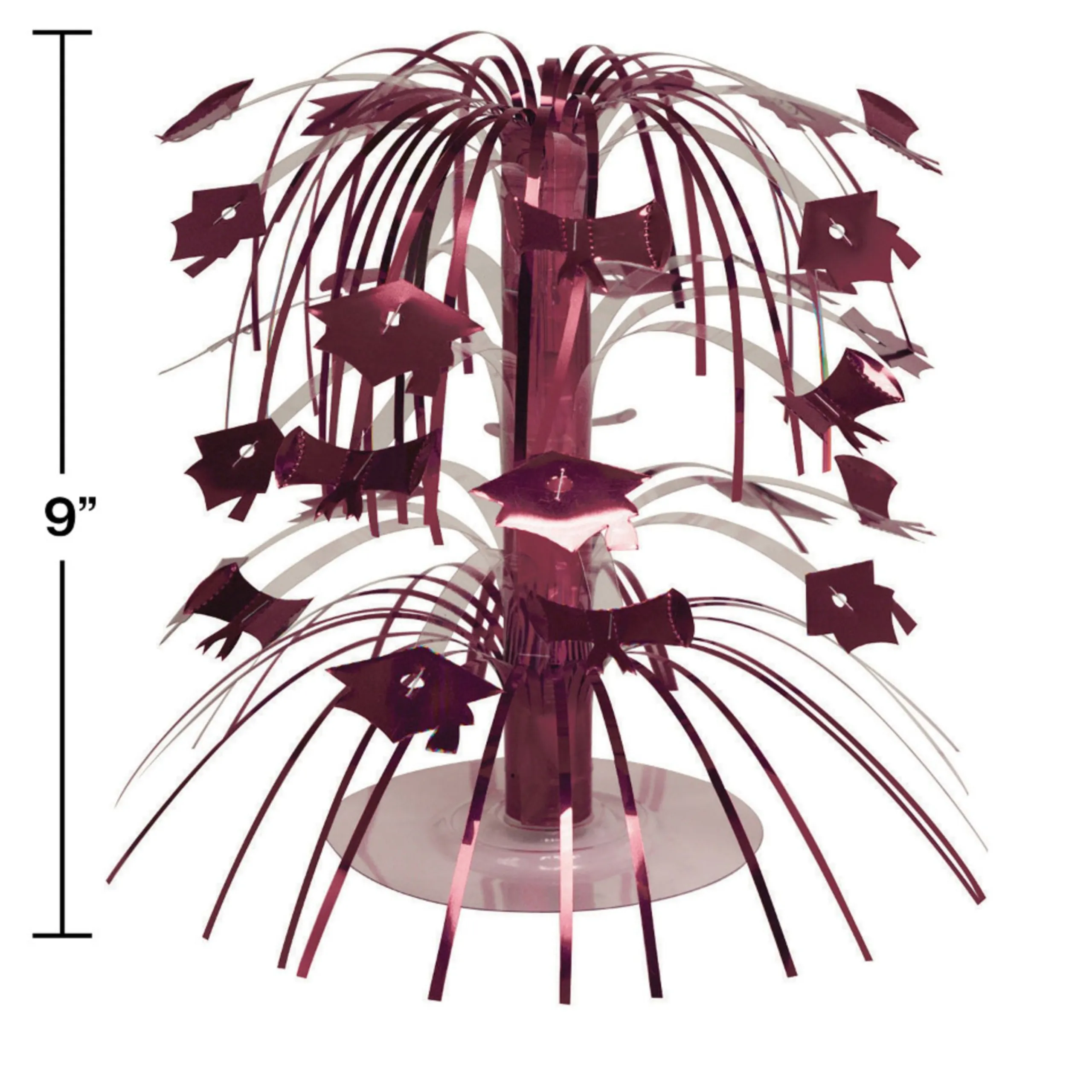 Party Central Pack Of 12 Burgundy Red Purple Mini Cascade Centerpiece Graduation Party Decorations 8.5"